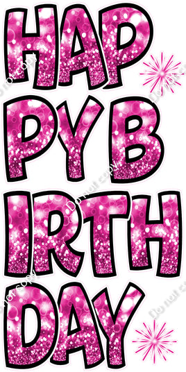7 pc BB Bokeh - Hot Pink EZ HBD Set Flair-hbd1067