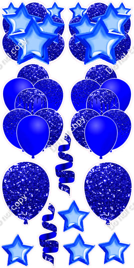 12 pc - Blue - Balloon Flair Set