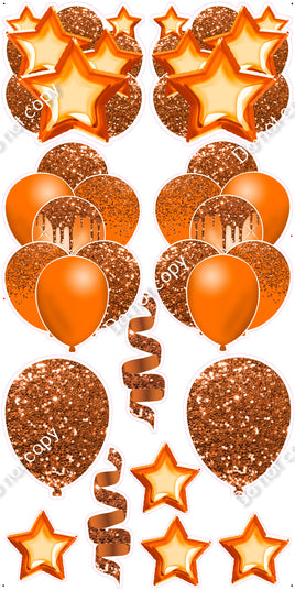 12 pc - Orange - Balloon Flair Set