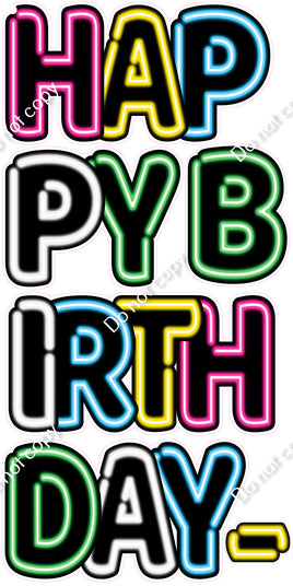 6 pc EZ HBD - Neon Hot Pink, Caribbean, White, Green, Yellow