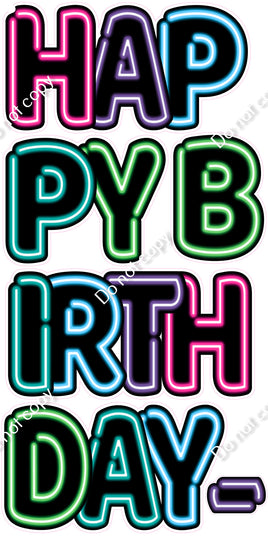 6 pc EZ HBD - Neon Hot Pink, Caribbean, Purple, Green, Teal