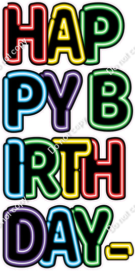 6 pc EZ HBD - Neon Red, Yellow, Green, Caribbean, Purple