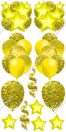 12 pc - Yellow - Balloon Flair Set