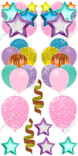 12 pc - Pastel - Balloon Flair Set