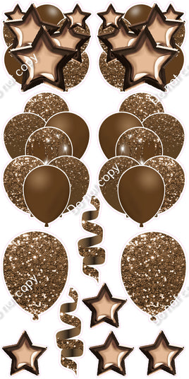 12 pc - Chocolate - Balloon Flair Set