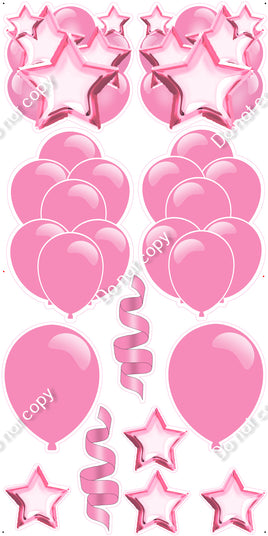 12 pc - Flat Bubblegum - Balloon Flair Set