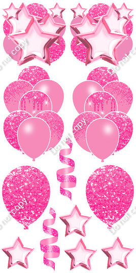 12 pc - Bubblegum - Balloon Flair Set