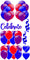 9 pc Flat Red & Blue Celebrate Set