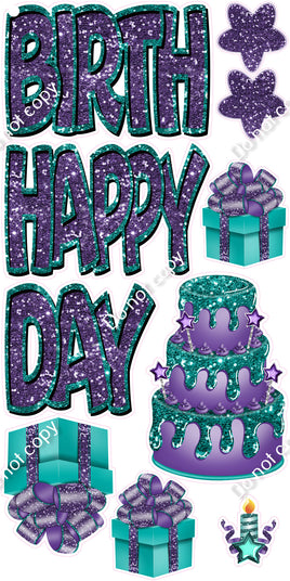 Multi Color - 10 pc Happy Birthday