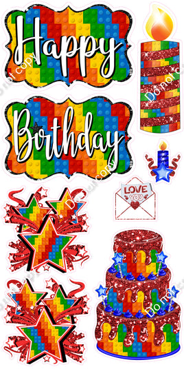 8 pc Quick Sets #1 - Building Block & Red Flair-hbd0327