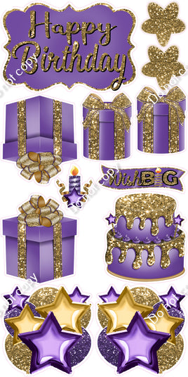 12 pc Quick Sets #2 - Purple & Gold