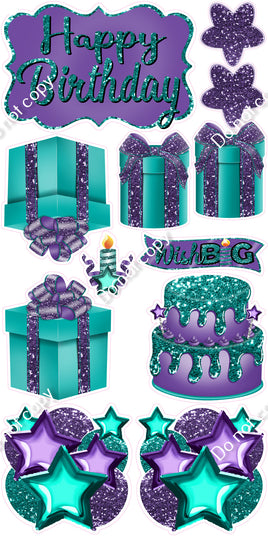 12 pc Quick Sets #2 - Purple & Teal