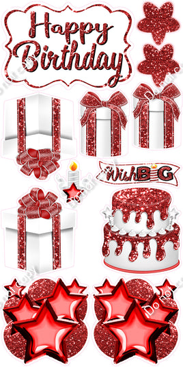12 pc Quick Sets #2 - White & Red
