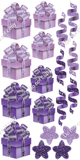 18 pc Lavender & Purple Present Set