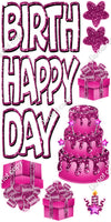 Sparkle Outline - 10 pc Happy Birthday