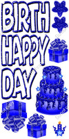 Sparkle Outline - 10 pc Happy Birthday