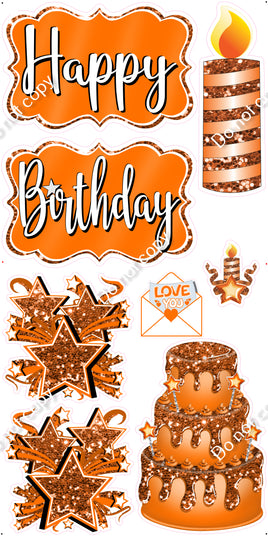 8 pc Quick Sets #1 - Flat Orange