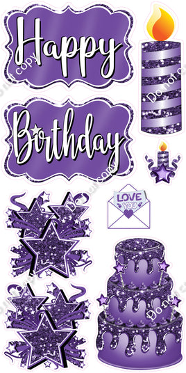 8 pc Quick Sets #1 - Flat Purple
