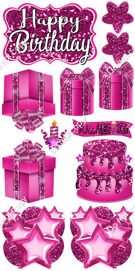12 pc Quick Sets #2 - Sparkle Hot Pink