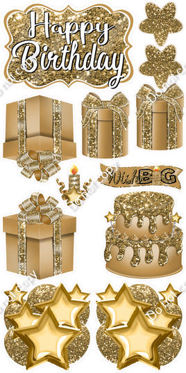 12 pc Quick Sets #2 - Sparkle Gold