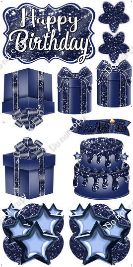 12 pc Quick Sets #2 - Sparkle Navy Blue