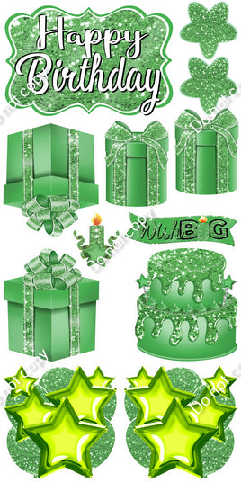 12 pc Quick Sets #2 - Sparkle Lime
