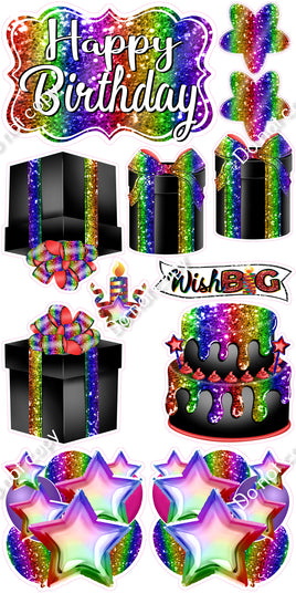 12 pc Quick Sets #2 - Sparkle Rainbow