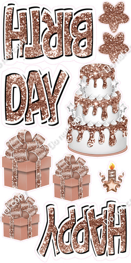 10 pc Happy Birthday - Swift - Rose Gold Flair-hbd792