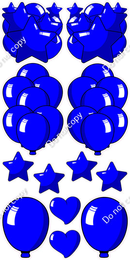 12 pc Blue Cartoon Flair Set