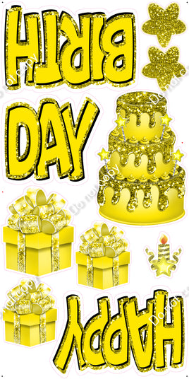 10 pc Happy Birthday - Swift - Yellow