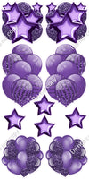 10 pc Balloon Set - Sparkle - Single Colors