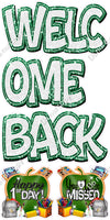 5 pc Sparkle White & Color Split Welcome Back Sets