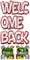 5 pc Sparkle White & Red Split Welcome Back Set