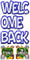 5 pc Sparkle White & Blue Split Welcome Back Set