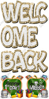 5 pc Sparkle White & Color Split Welcome Back Sets