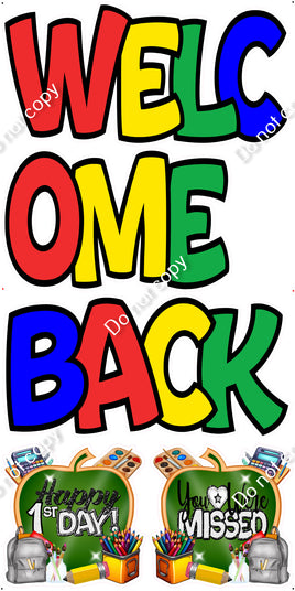 5 pc Rainbow Split Welcome Back Set