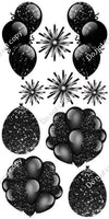 10 pc Balloon Cluster & Triple - Sparkle - Single Color
