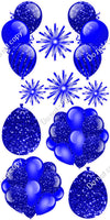 10 pc Balloon Cluster & Triple - Sparkle - Single Color