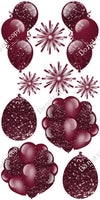 10 pc Balloon Cluster & Triple - Sparkle - Single Color