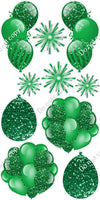 10 pc Balloon Cluster & Triple - Sparkle - Single Color