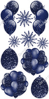 10 pc Balloon Cluster & Triple - Sparkle - Single Color