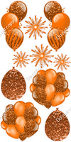 10 pc Balloon Cluster & Triple - Sparkle - Single Color
