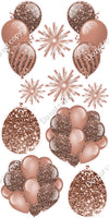 10 pc Balloon Cluster & Triple - Sparkle - Single Color