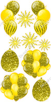 10 pc Balloon Cluster & Triple - Sparkle - Single Color