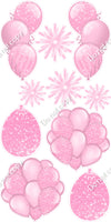 10 pc Balloon Cluster & Triple - Sparkle - Single Color