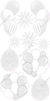 10 pc Balloon Cluster & Triple - Sparkle - Single Color