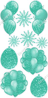 10 pc Balloon Cluster & Triple - Sparkle - Single Color