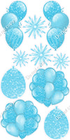 10 pc Balloon Cluster & Triple - Sparkle - Single Color