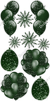 10 pc Balloon Cluster & Triple - Sparkle - Single Color