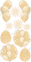 10 pc Balloon Cluster & Triple - Sparkle - Single Color